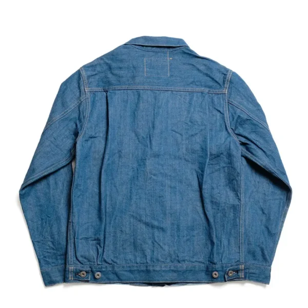 ONI DENIM 13.7oz Old Faded Blue Denim 2nd Type Denim Jacket Back