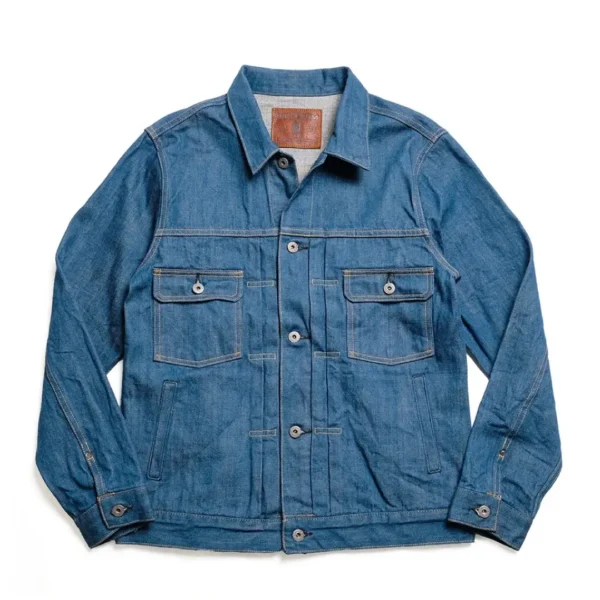 ONI DENIM 13.7oz Old Faded Blue Denim 2nd Type Denim Jacket Front