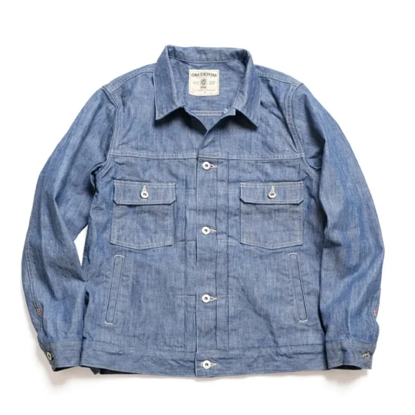 ONI DENIM - 13oz Super Heavy Chambray - 2nd Type Jacket Frnt