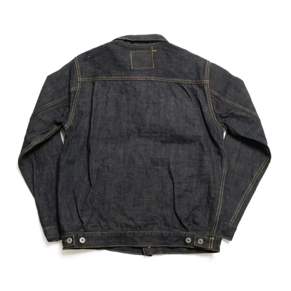 ONI DENIM 14oz Indigo x Beige BLUE ONI 2nd Type Denim Jacket Back