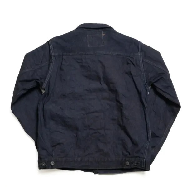 ONI DENIM 14oz Indigo x Black BLUE ONI 2nd Type Denim Jacket Back