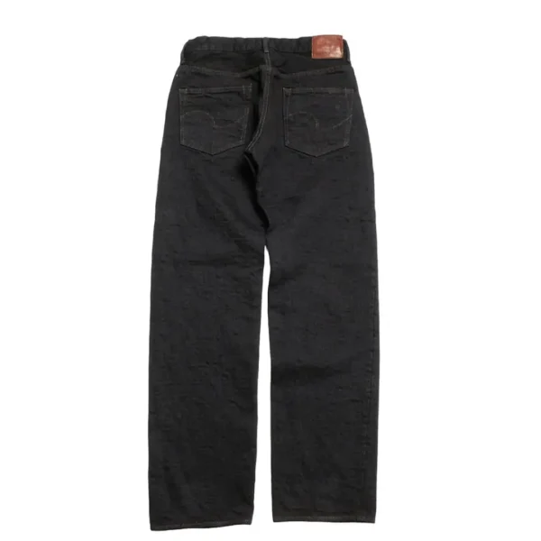 ONI DENIM 17oz Bumpy Denim Kuro Just Right Straight Jeans Back