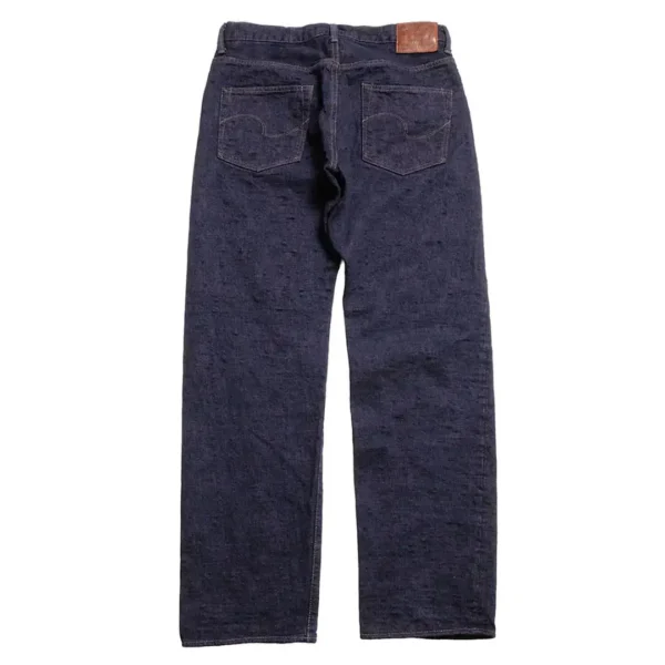 ONI DENIM 17oz Bumpy Denim Murasaki Just Right Straight Jean Back