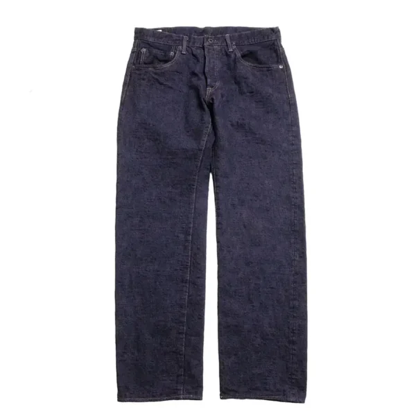 ONI DENIM 17oz Bumpy Denim Murasaki Just Right Straight Jean Front