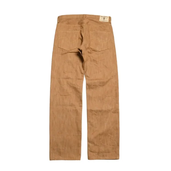 ONI DENIM 20oz Awa Kakishibu x Kinari Regular Straight Jeans Back