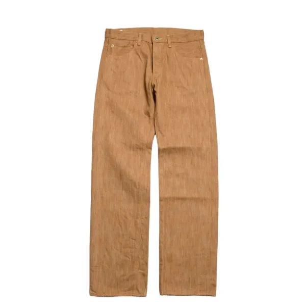 ONI DENIM 20oz Awa Kakishibu x Kinari Regular Straight Jeans Front