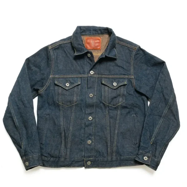 ONI DENIM 20oz Secret Denim KABUKI Selvedge (Kakishibu Weft) 3rd Type Denim Jacket Front