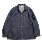 ONI DENIM Drop-Needle Stitching Jacquard Striped Denim Coveralls Front
