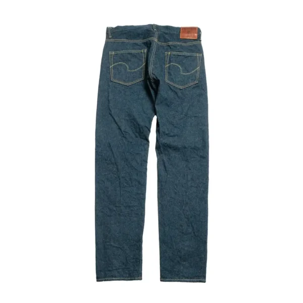 ONI DENIM High Rise Relax Tapered 15oz Crushed Concrete Denim KABUKI Selvedge Jeans Back
