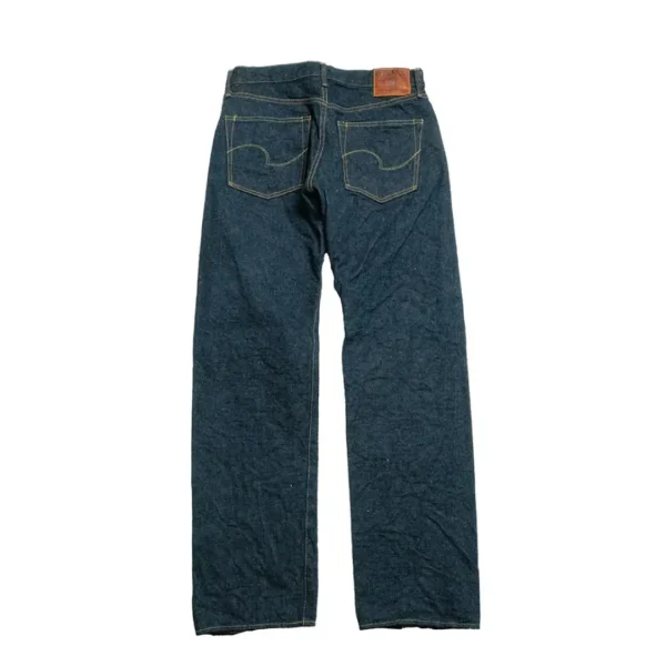 ONI DENIM Regular Fit Straight 15oz Crushed Concrete Denim KABUKI Selvedge Jeans Back