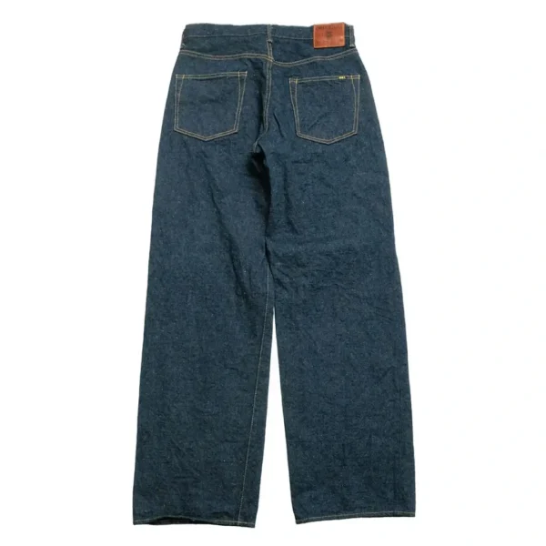 ONI DENIM Super Wide Straight 15oz Crushed Concrete Denim KABUKI Selvedge Jeans Back