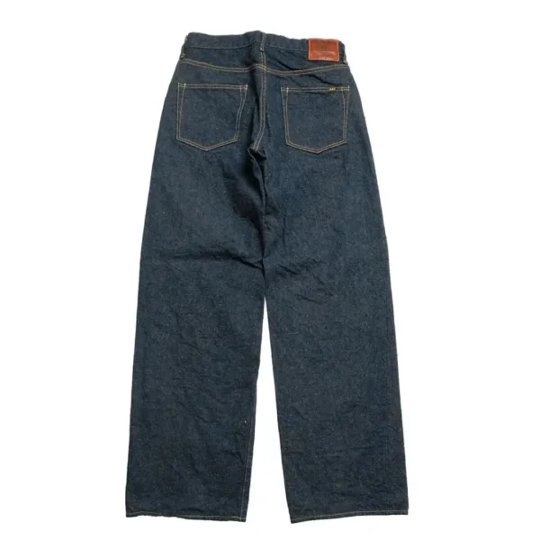 ONI DENIM Super Wide Straight 15oz Crushed Concrete Denim KABUKI Selvedge Jeans Back