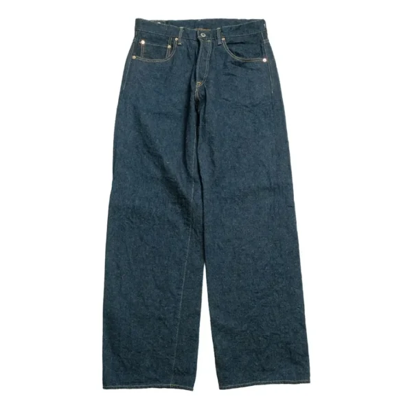 ONI DENIM Super Wide Straight 15oz Crushed Concrete Denim KABUKI Selvedge Jeans Front
