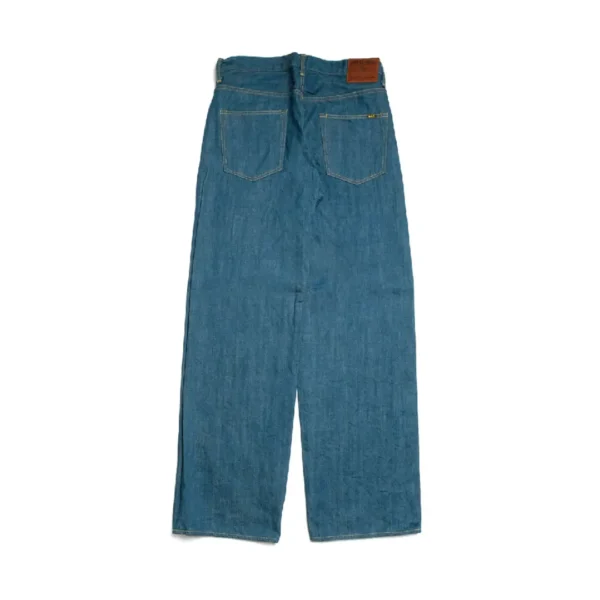 ONI Denim 13.7oz Old Faded Blue Super Wide Straight Jeans Back