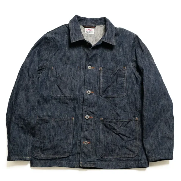 ONI Denim 16oz Natural Indigo ONI-KASE Coverall Jacket Front