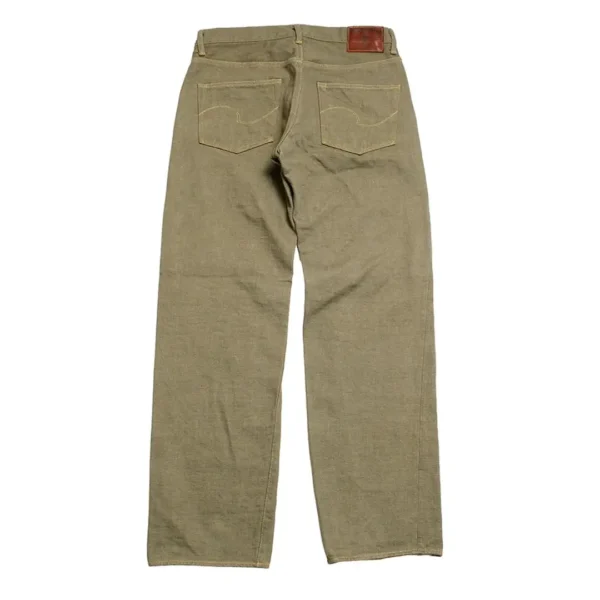 ONI Denim 18oz Olive Denim – Relax Straight Jeans Back