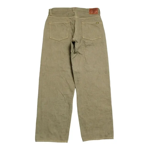 ONI Denim 18oz Olive Denim – Super Wide Tapered Jeans Back