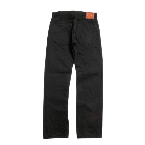ONI Denim 20oz Secret Black Selvedge Denim Wide Straight Jeans Back
