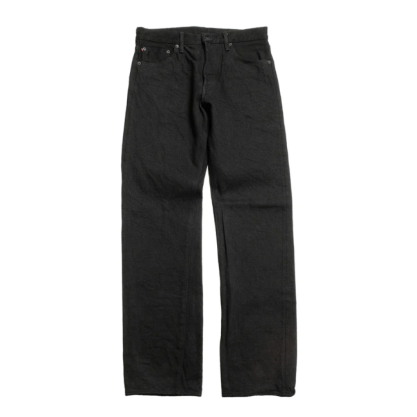 ONI Denim 20oz Secret Black Selvedge Denim Wide Straight Jeans Front