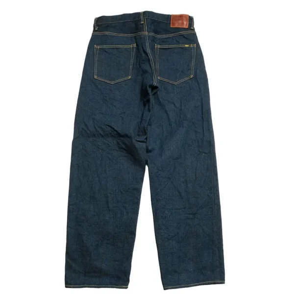 ONI Denim 20oz Secret Denim Super Wide Tapered Jeans – Olive Weft Back